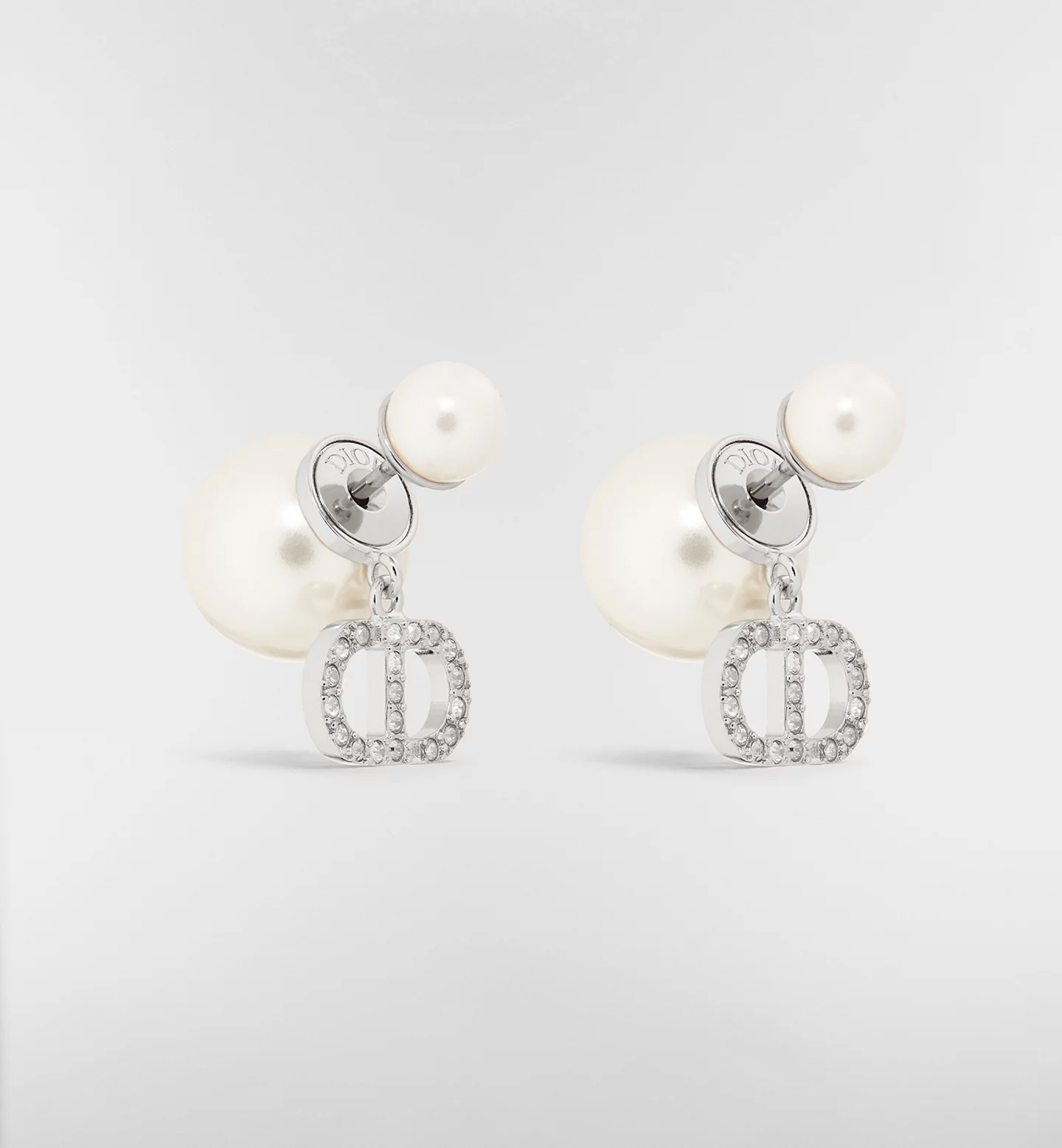 Dior Tribales CD Crystal & White Pearl Silver Earrings - photo 3