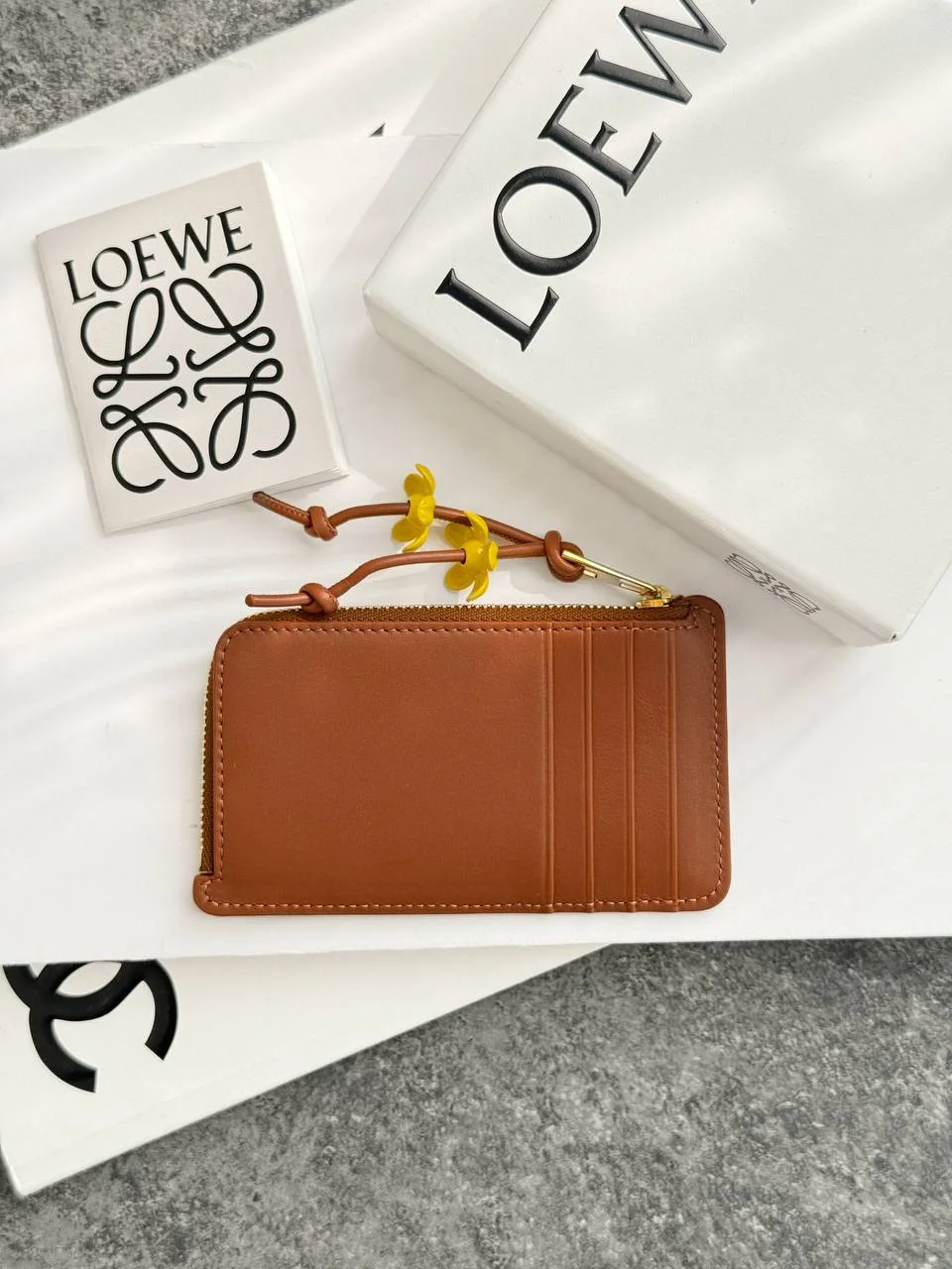 LOEWE Loewe Knot Coin Cardholder in Brown