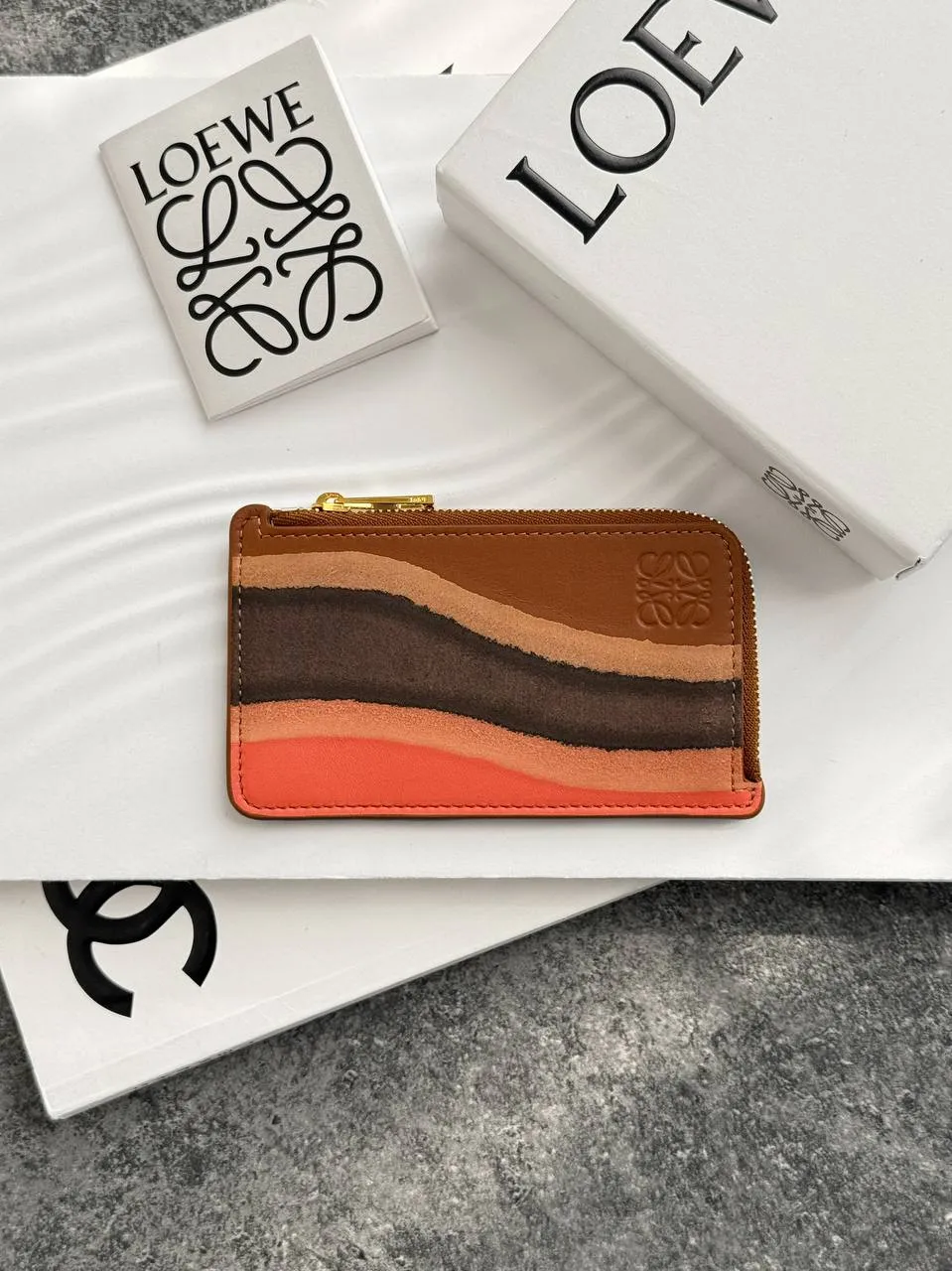 LOEWE Loewe Leather Landscape Coin Card Holder