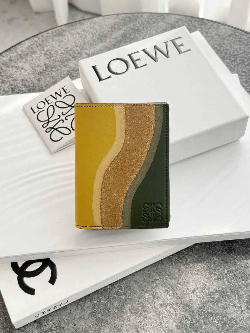 LOEWE Loewe Landscape Compact Wallet Khaki