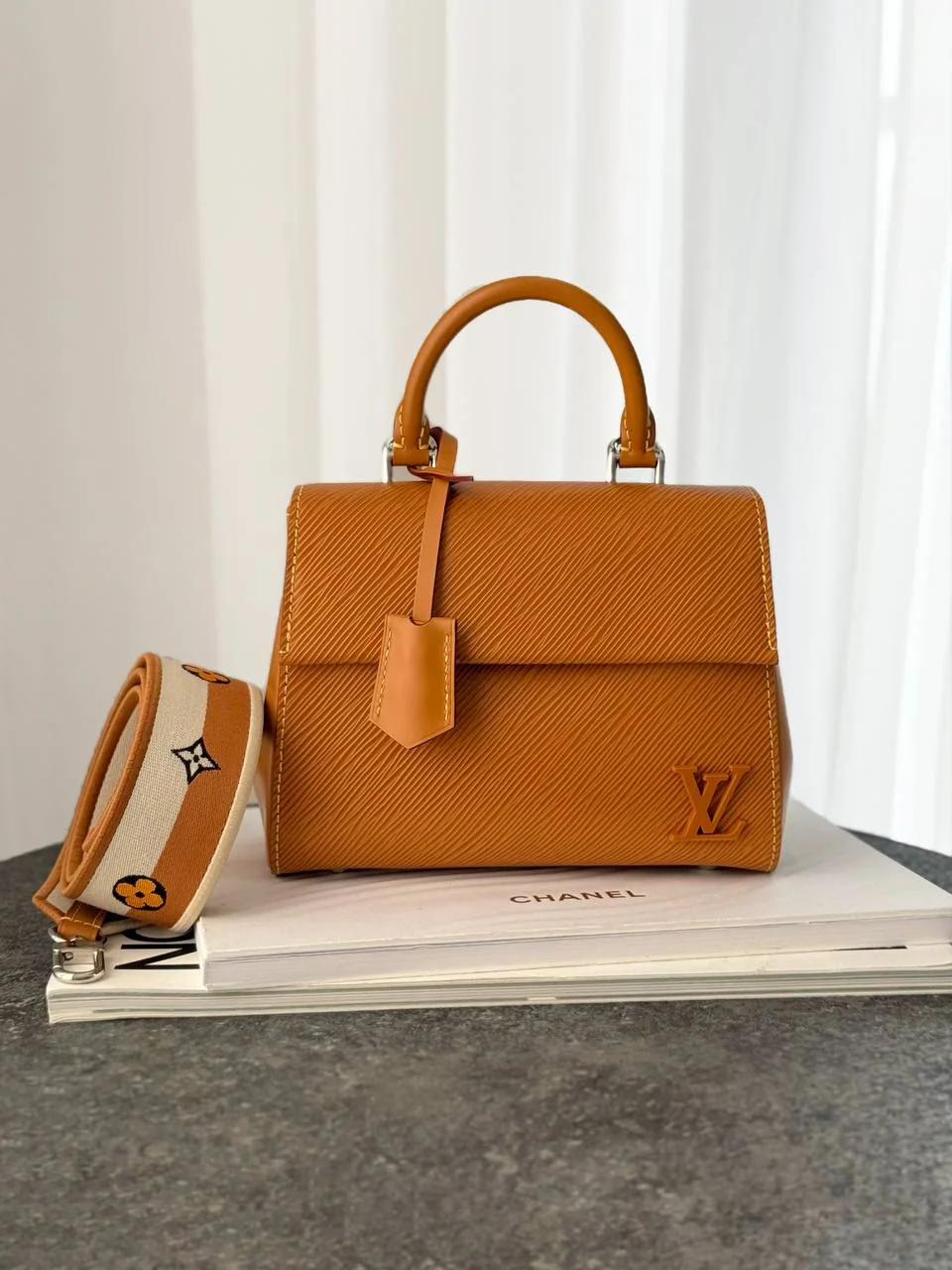 Louis Vuitton Preloved LV Cluny Mini Epi Leather Gold Miel