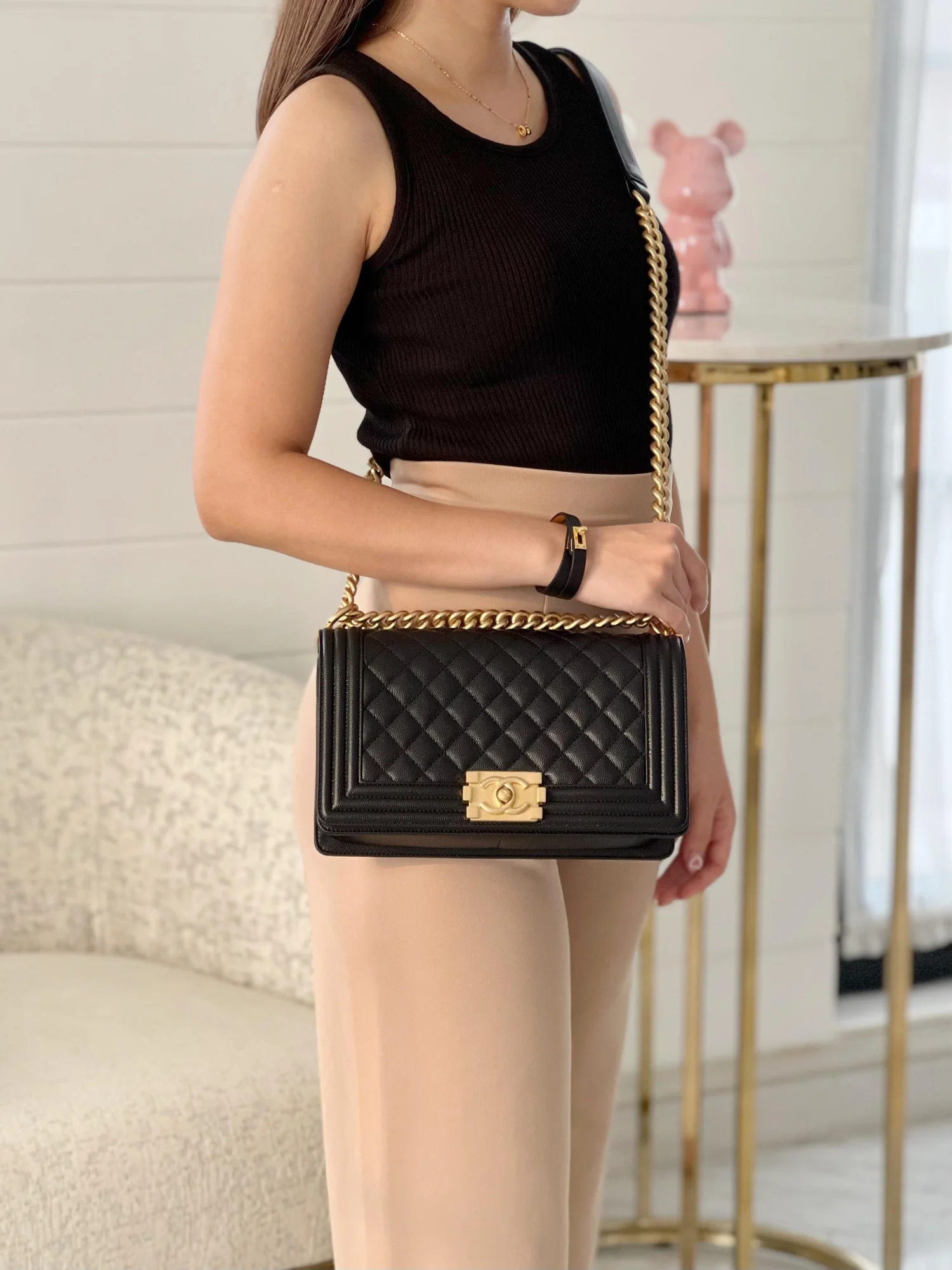 Chanel Boy Medium Black GHW - photo 7