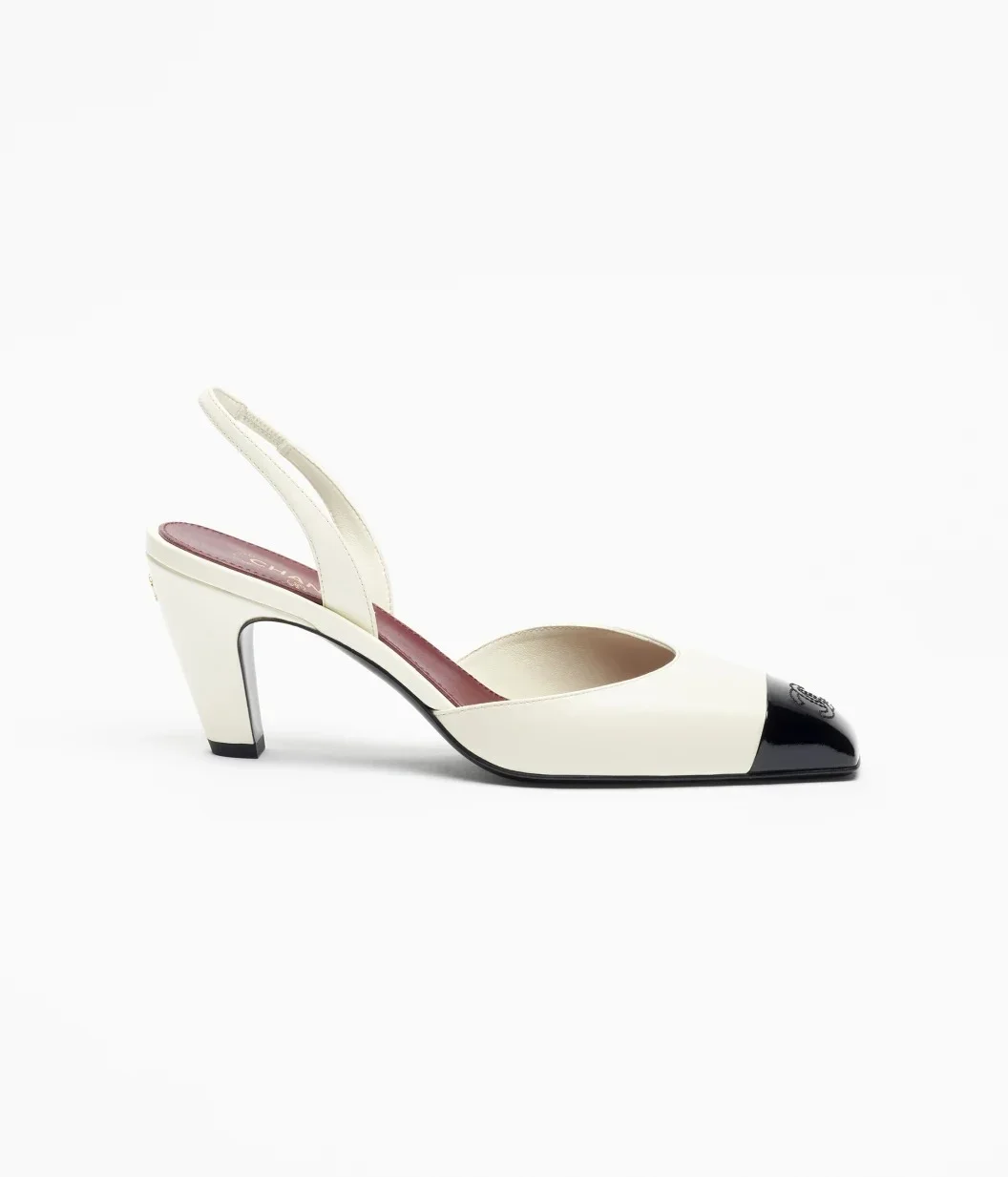 Chanel Classic Cap Toe Slingbacks Ivory Black - photo 9