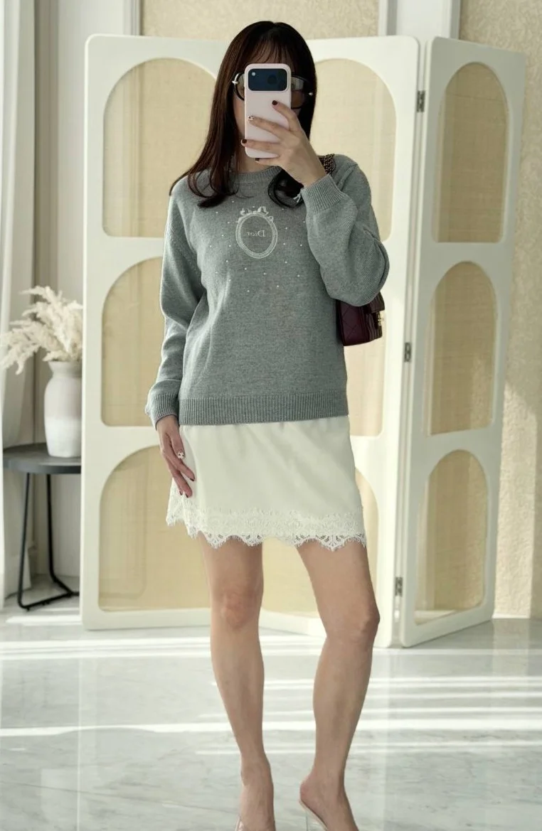 Dior Sweater Gray Wool Knit - photo 3
