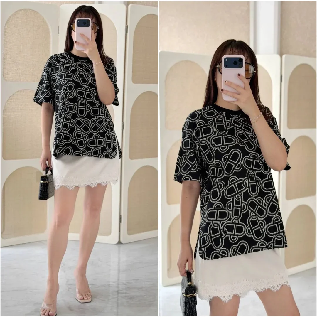 Hermes Maillon Equestre Maxi Tshirt Noir / Black - photo 1