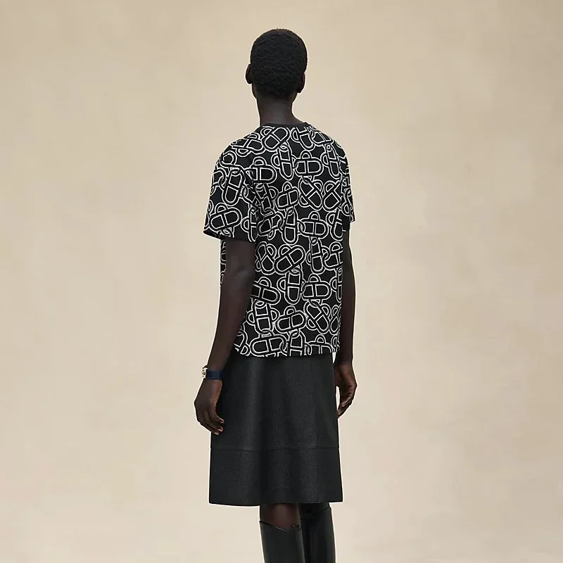 Hermes Maillon Equestre Maxi Tshirt Noir / Black - photo 5