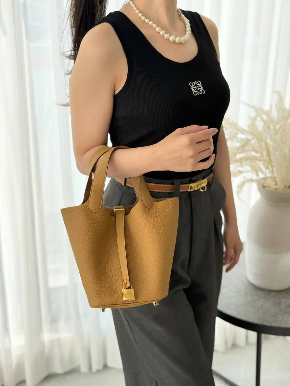 Hermes Picotin Lock 18 / Pico18 Clemence Biscuit GHW - photo 4