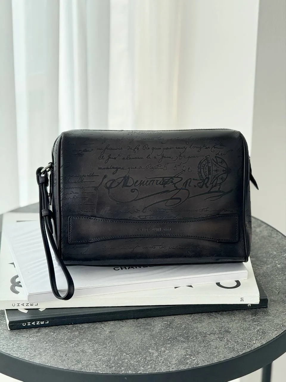 Berluti Berluti Clutch Rosewood Nero Grigio
