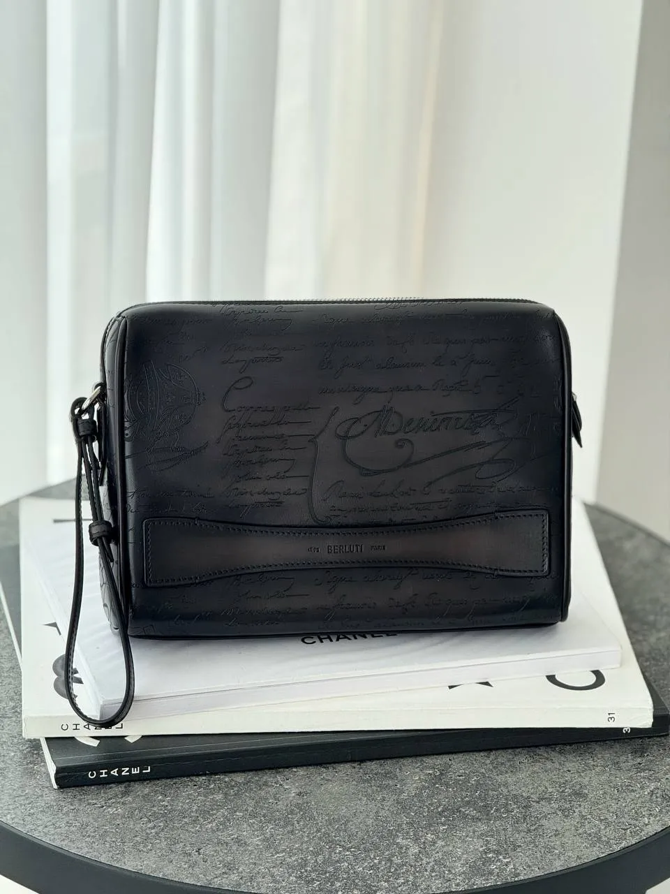 Berluti Berluti Clutch Rosewood Nero Grigio