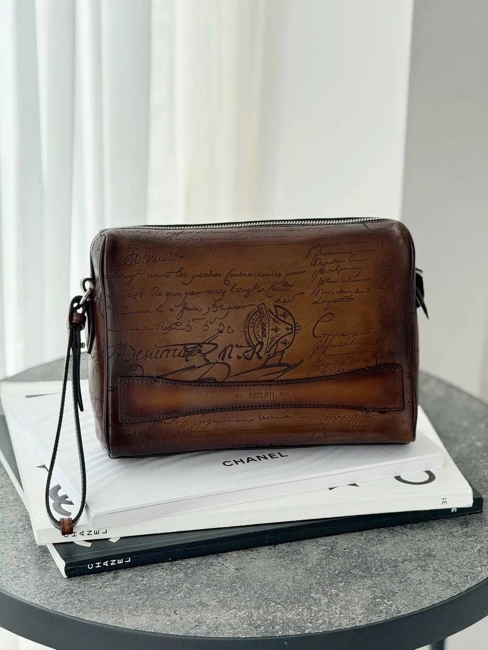 Berluti Clutch Rosewood Cacao Intenso - photo 3