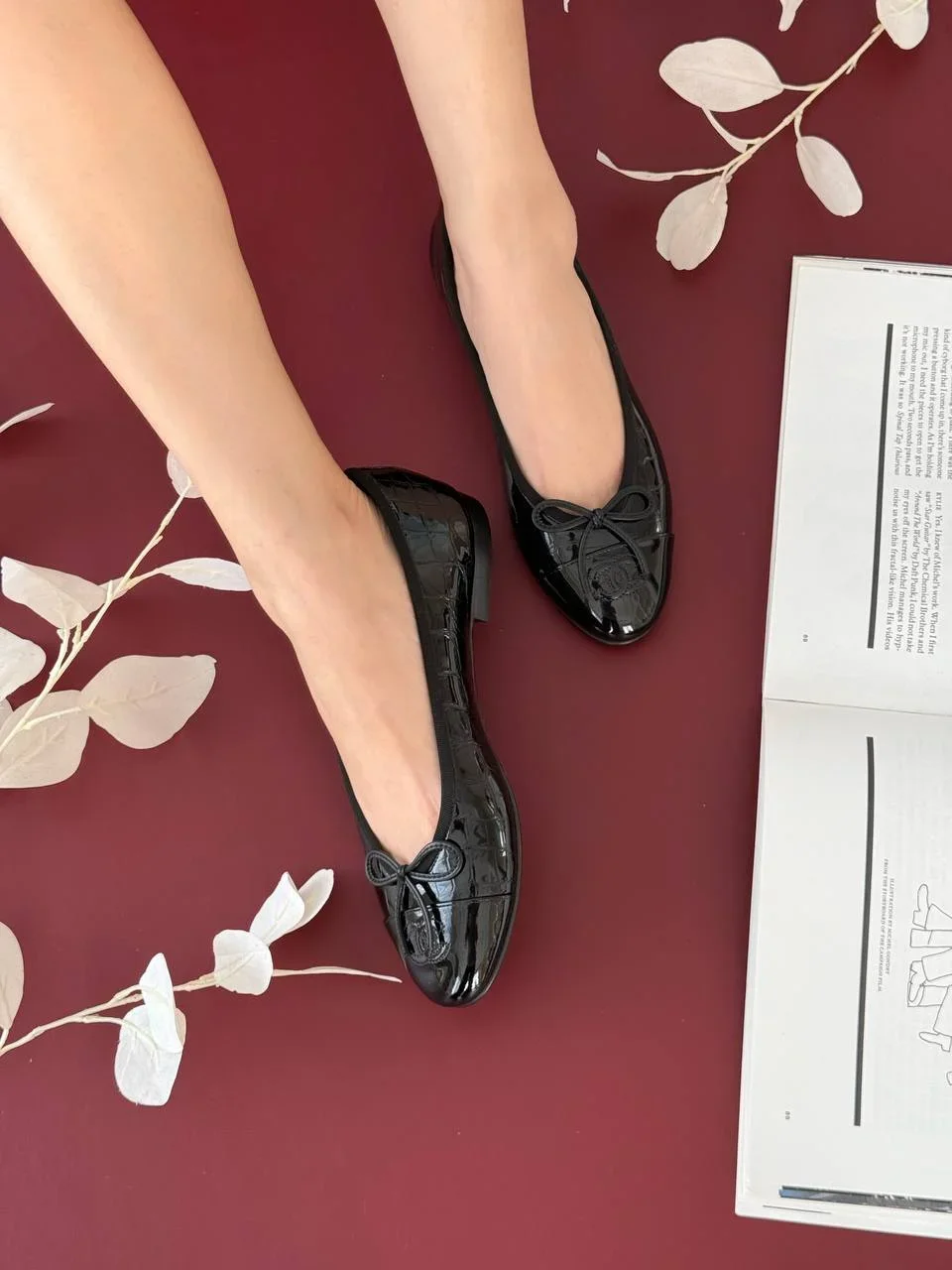 Chanel Ballerine Black Croco Patent - photo 5