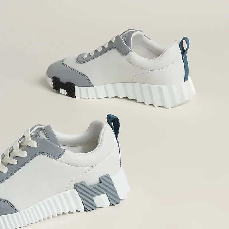 Hermes Bouncing Sneakers Blanc / White / Bleu Galet - photo 6