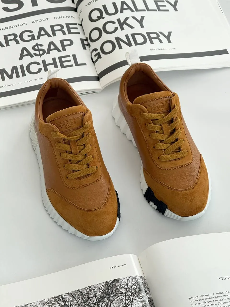 Hermes Hermes Bouncing Sneaker Chevre Naturel