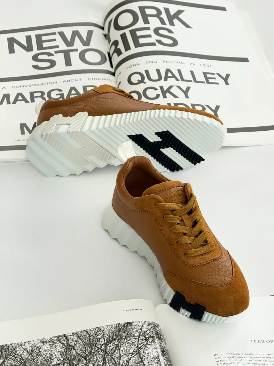 Hermes Hermes Bouncing Sneaker Chevre Naturel