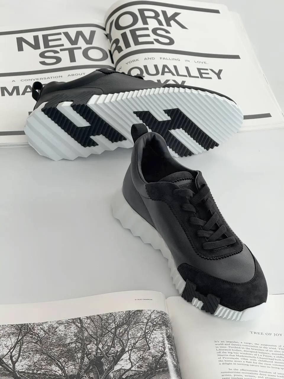 Hermes Hermes Bouncing Sneakers All Black Leather
