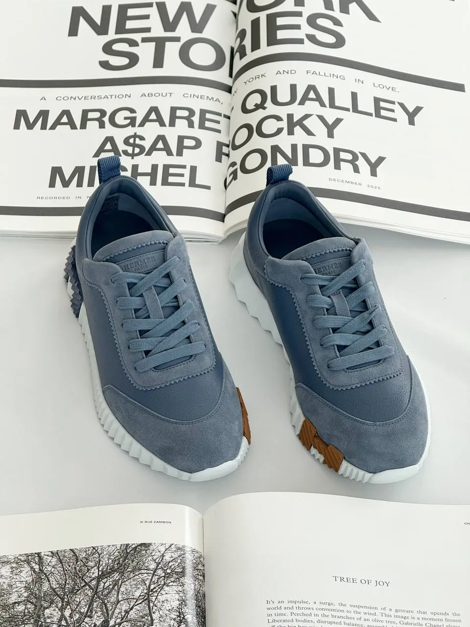 Hermes Hermes Bouncing Sneaker Leather Bleu Mer