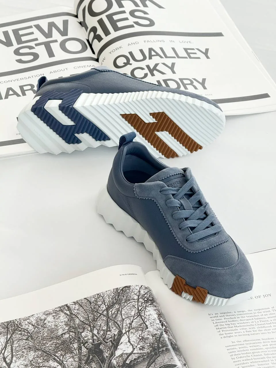 Hermes Hermes Bouncing Sneaker Leather Bleu Mer