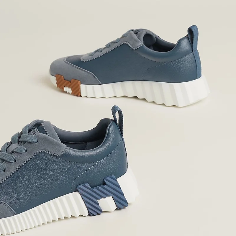 Hermes Bouncing Sneaker Leather Bleu Mer - photo 5