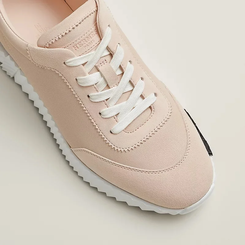 Hermes Bouncing Sneaker Leather Rose Palomino - photo 5