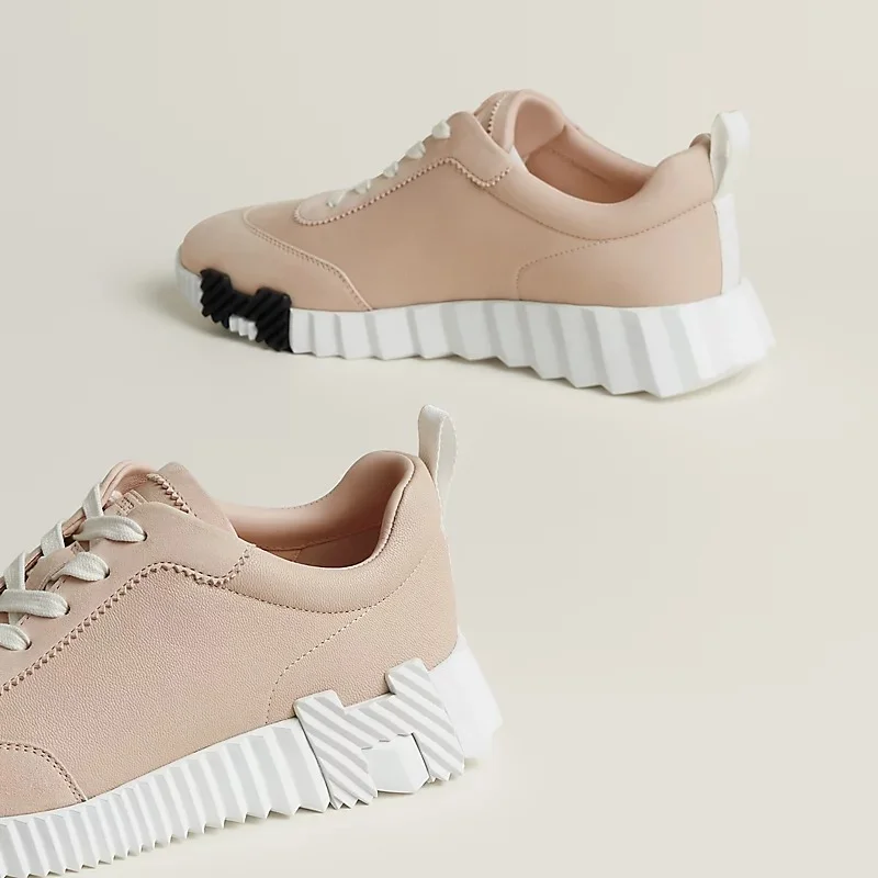 Hermes Bouncing Sneaker Leather Rose Palomino - photo 6