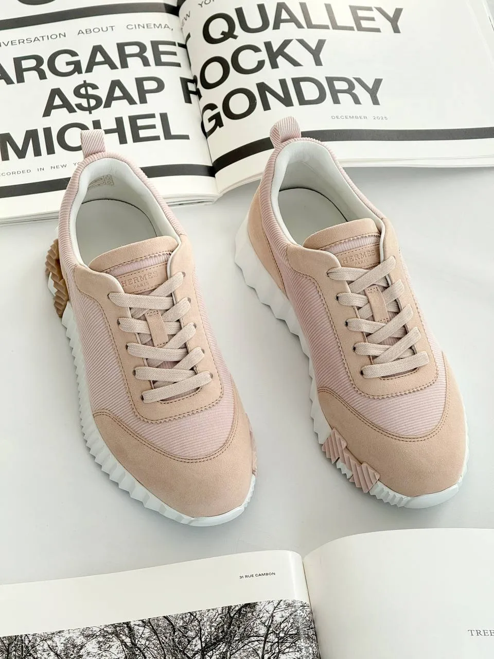 Hermes Hermes Bouncing Sneakers Beige Nude