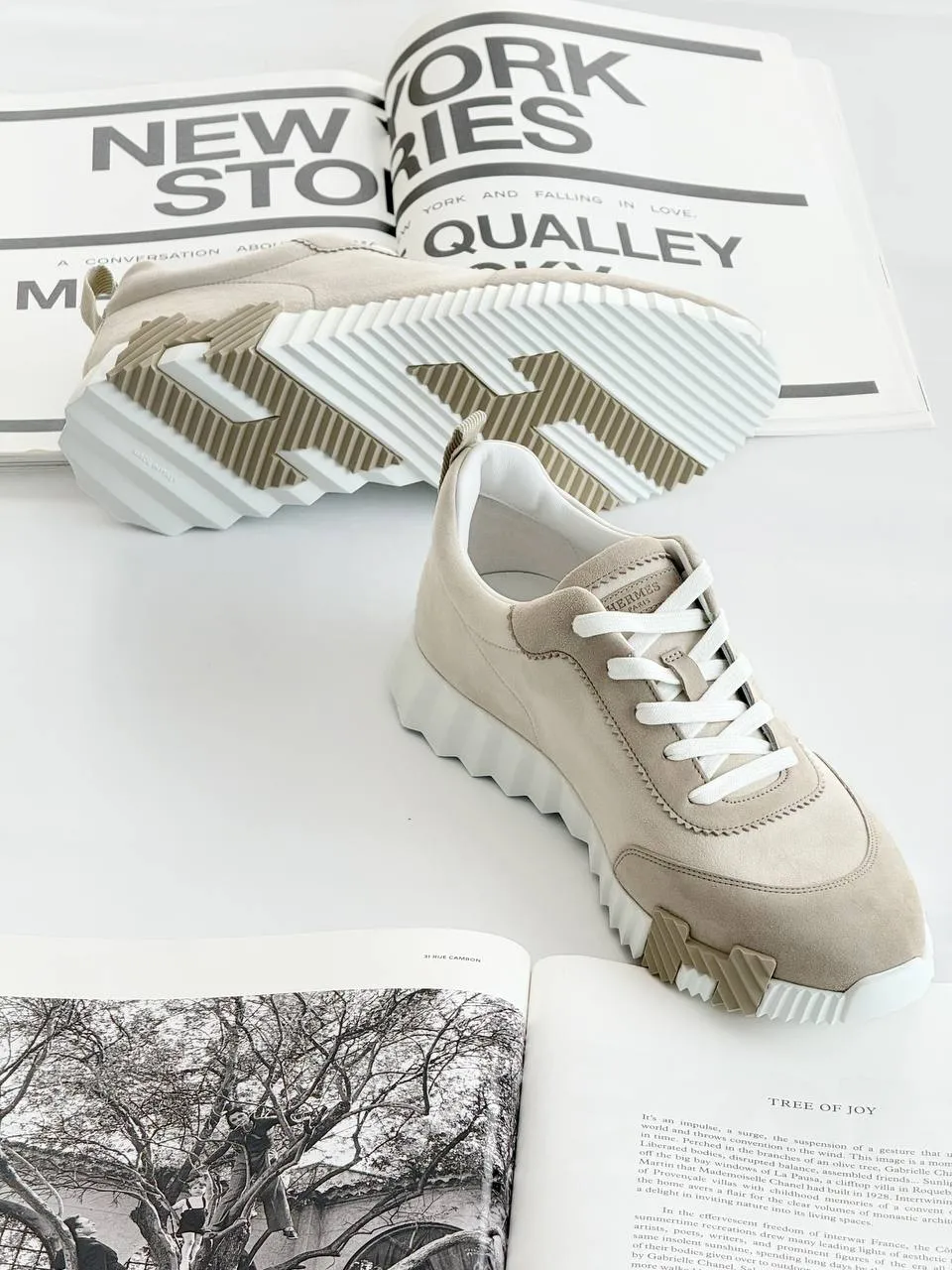 Hermes Hermes Bouncing Sneakers Beige Glaise / Beige Esquisse