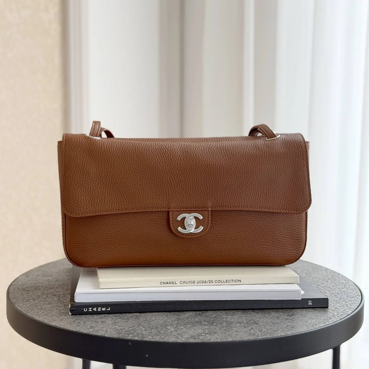CHANEL Chanel Maxi Flap XL Caramel SHW 32cm
