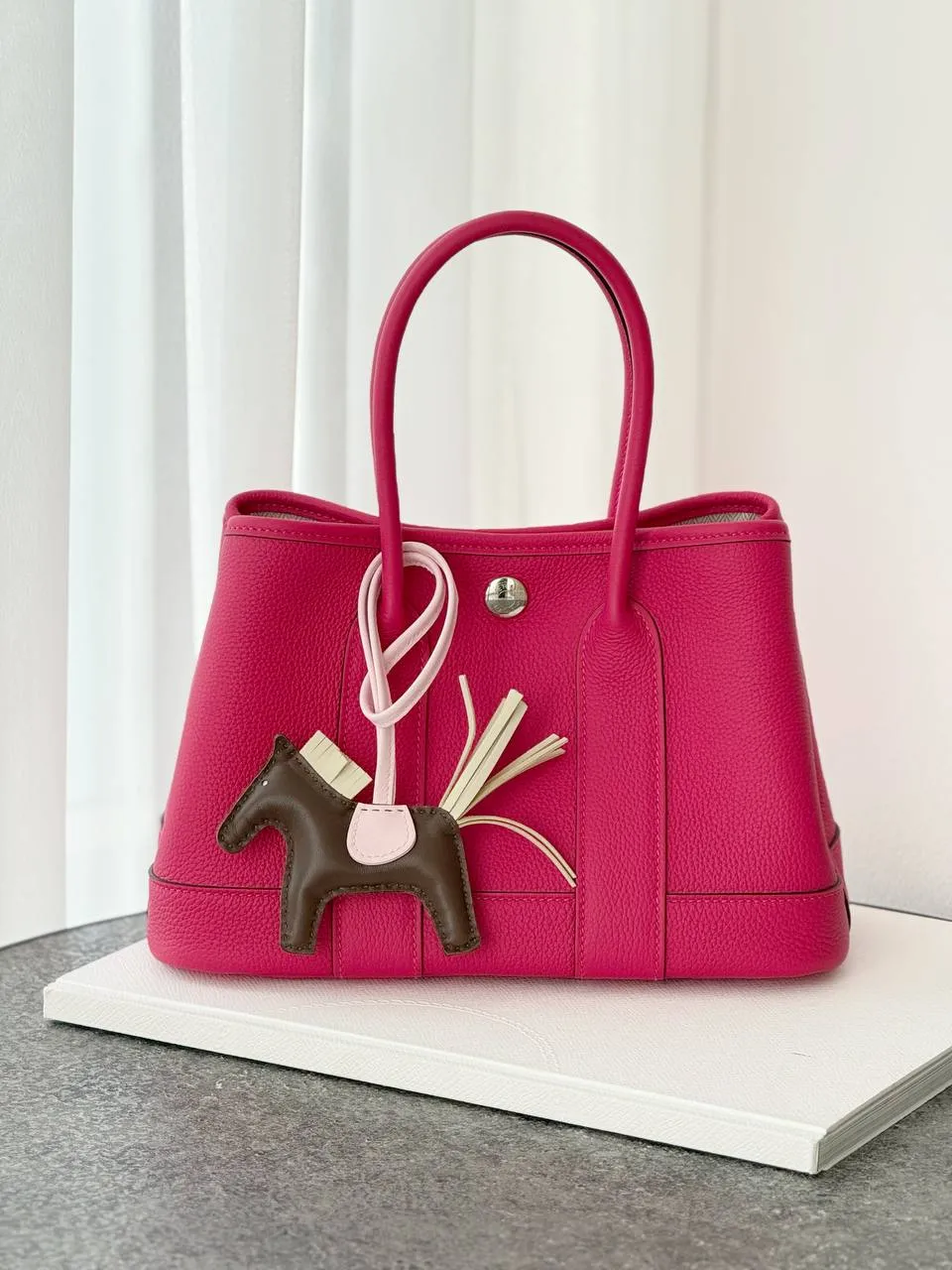 Hermes Hermes Rodeo PM Chocolat / Craie / Rose Darling