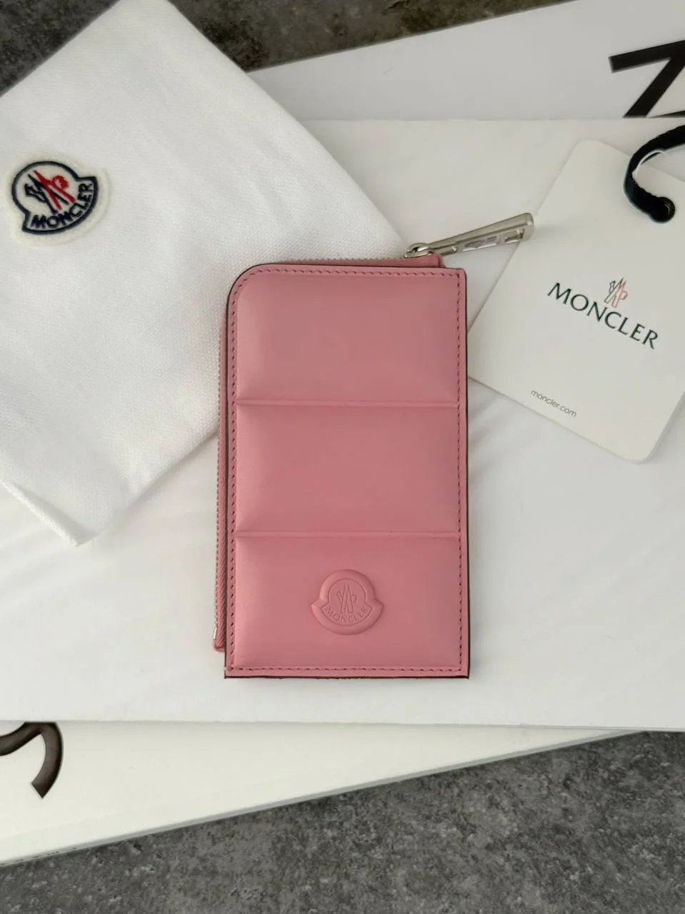 Moncler Moncler Flat Card Holder Wallet Pink