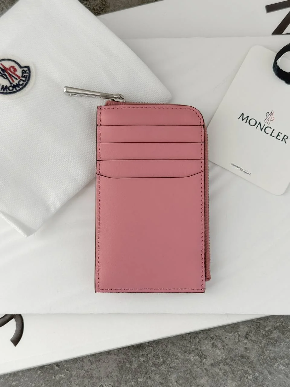 Moncler Moncler Flat Card Holder Wallet Pink