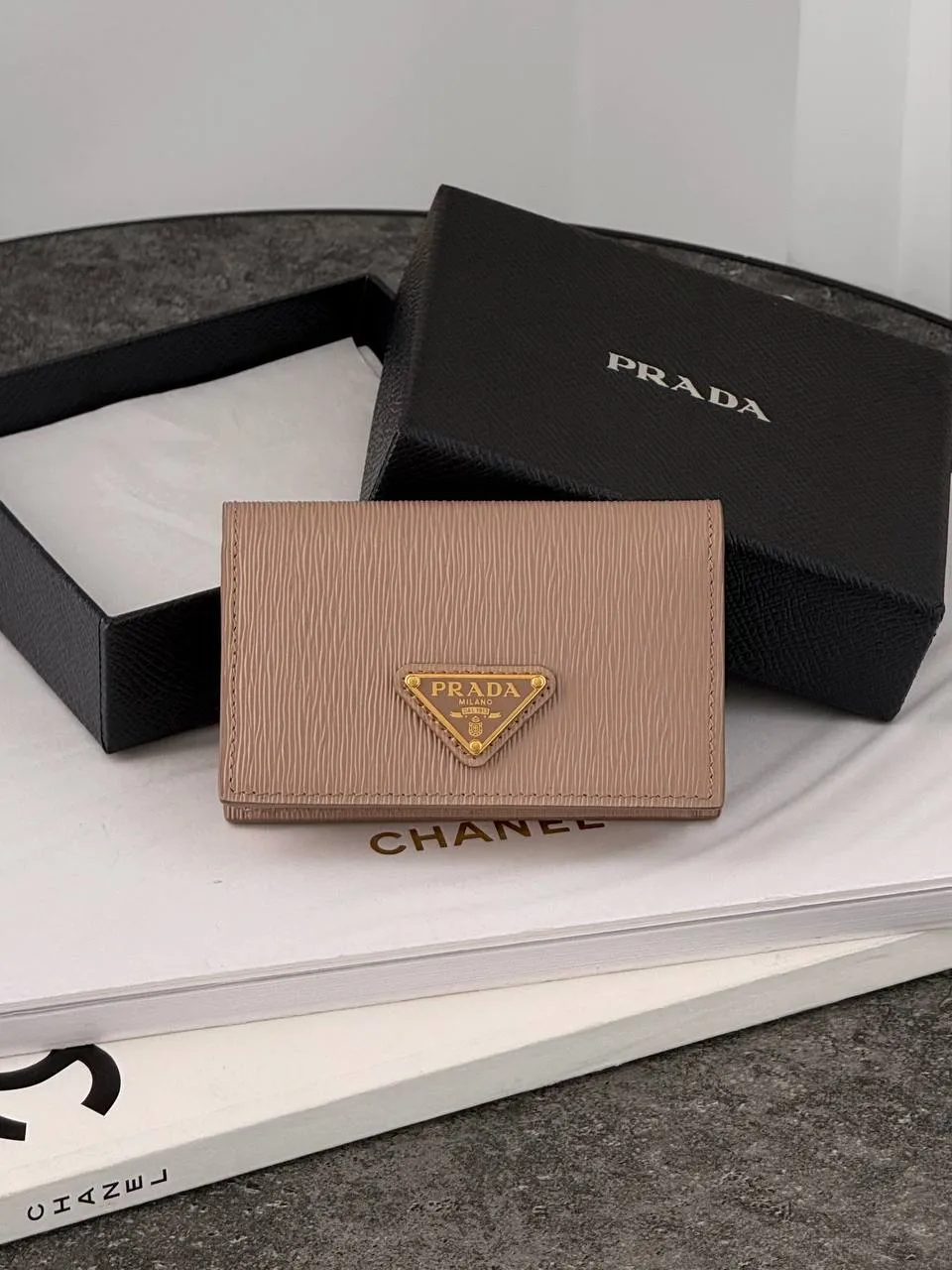Prada Prada Card Holder Wallet Triangle Logo