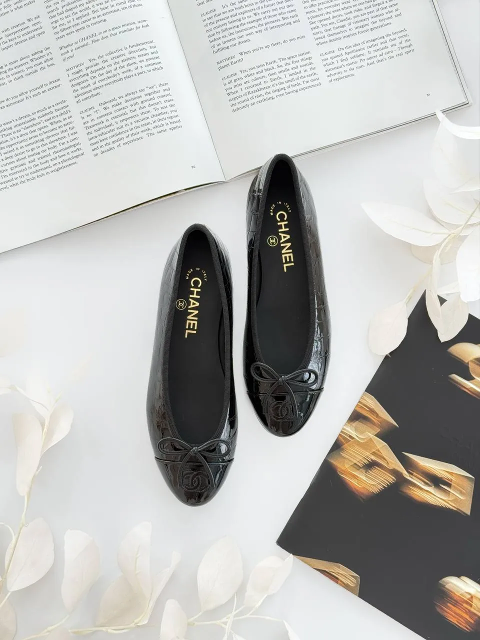 Chanel Ballerine Black Croco Patent - photo 3