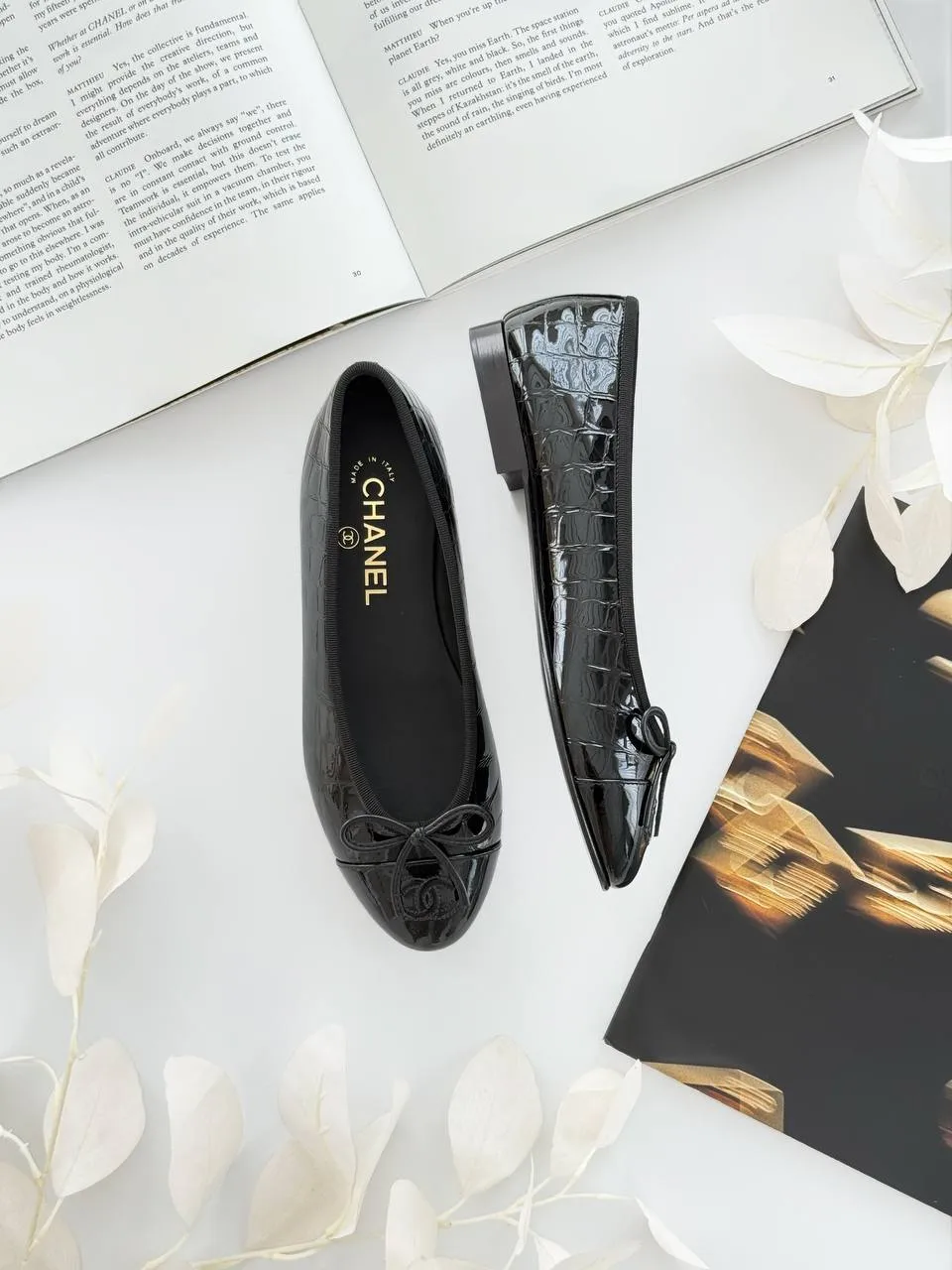Chanel Ballerine Black Croco Patent - photo 4