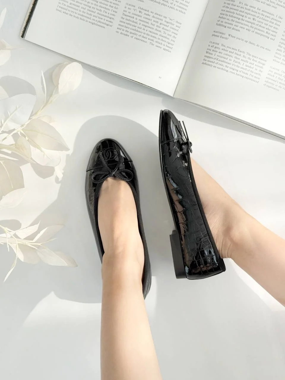 Chanel Ballerine Black Croco Patent - photo 7