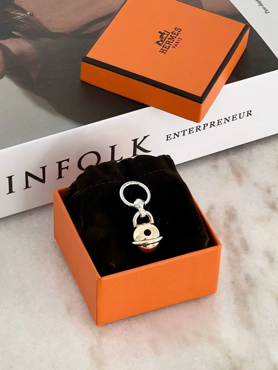 Hermes Hermes Charms Grelot Twilly Ring Palladie / Permabrass