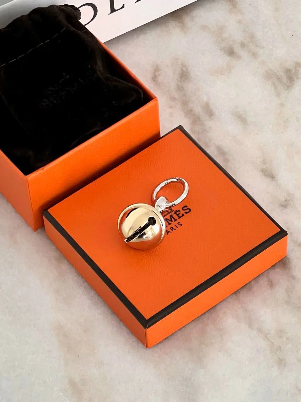 Hermes Hermes Charms Grelot Twilly Ring Palladie / Permabrass