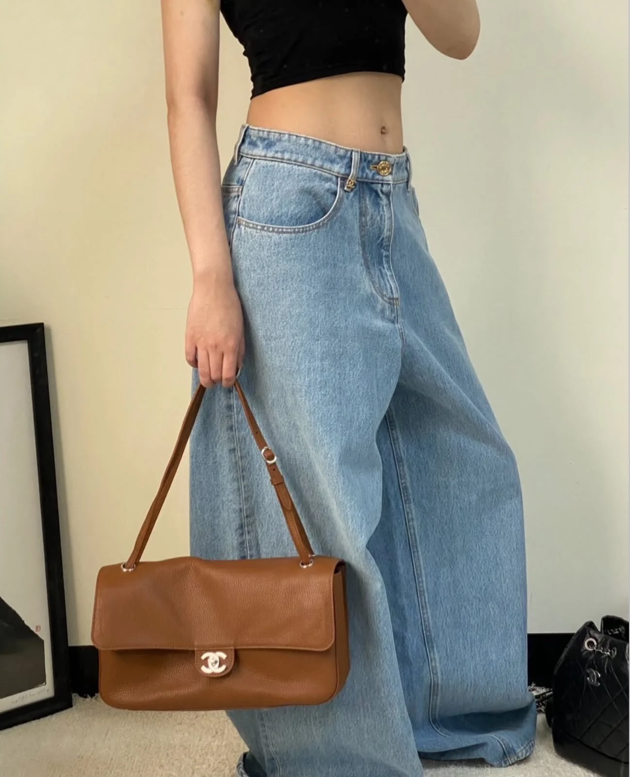Chanel Maxi Flap XL Caramel SHW 32cm - photo 4
