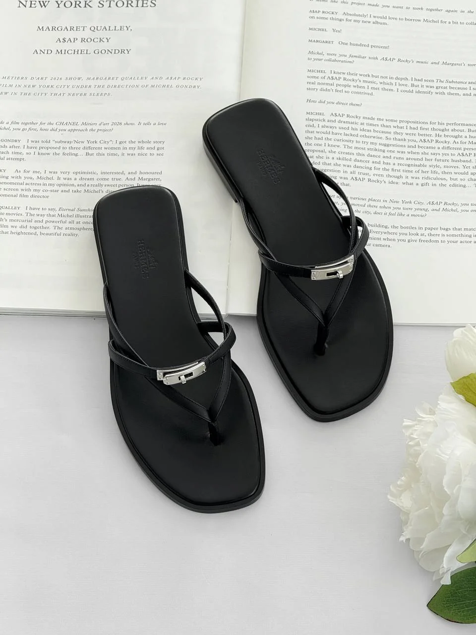 Hermes Hermes Miss Sandal Black