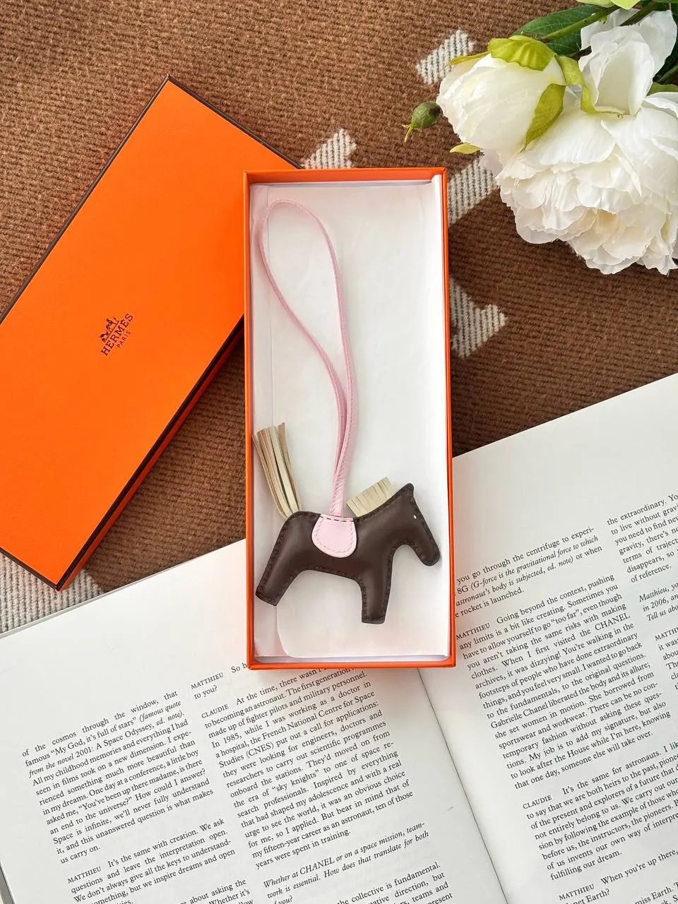 Hermes Hermes Rodeo PM Chocolat / Craie / Rose Darling