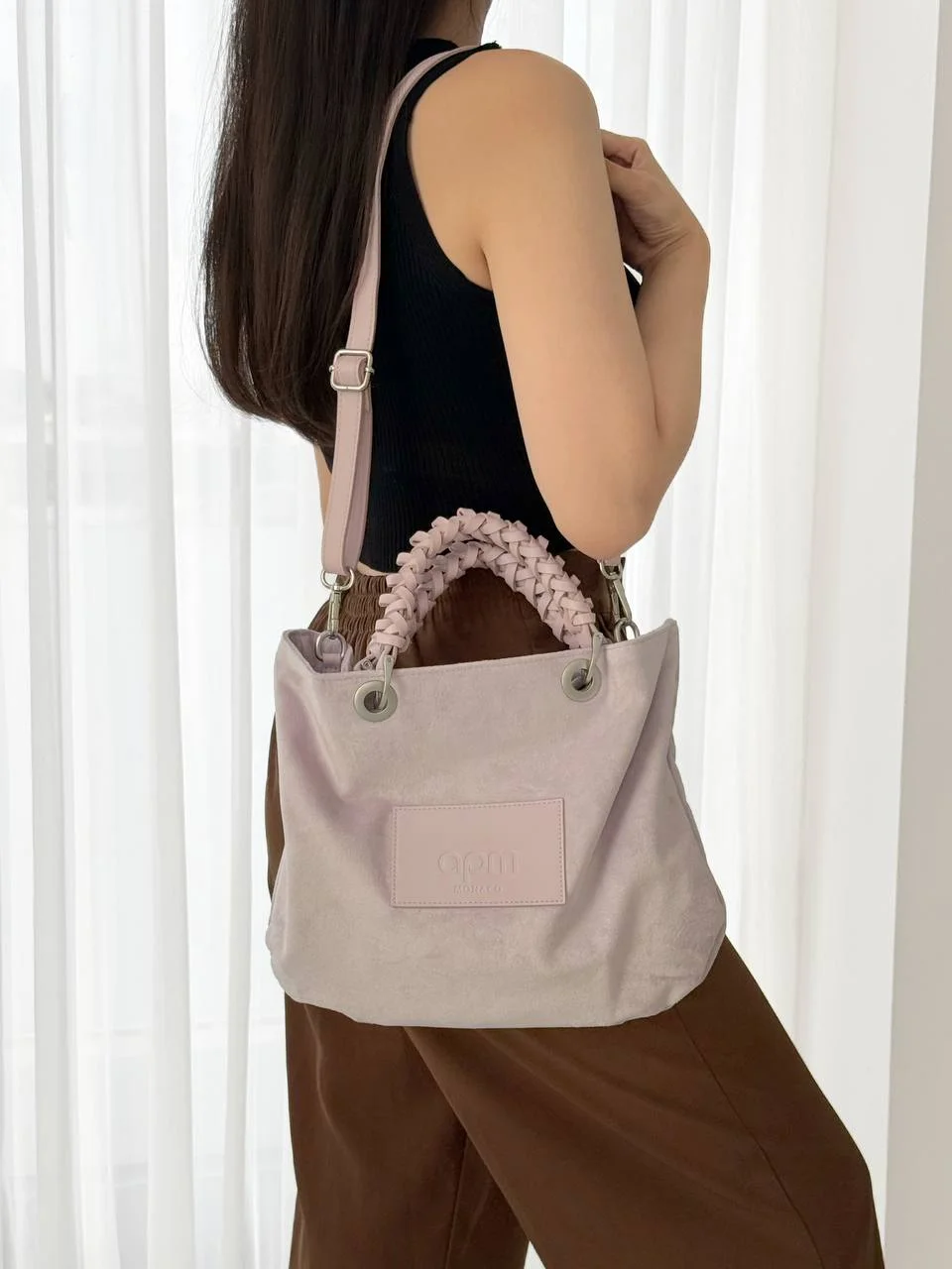 APM Lilac Tote Bag Leather Handle - photo 3