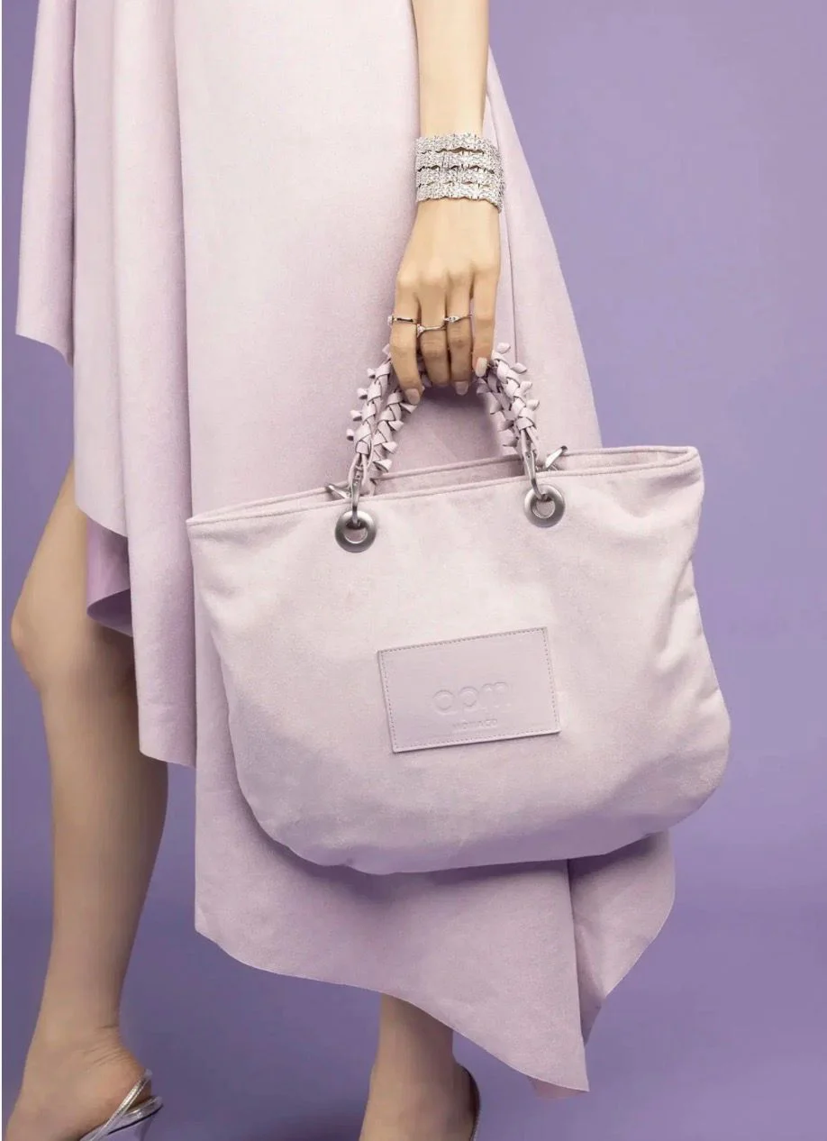 APM Lilac Tote Bag Leather Handle - photo 4