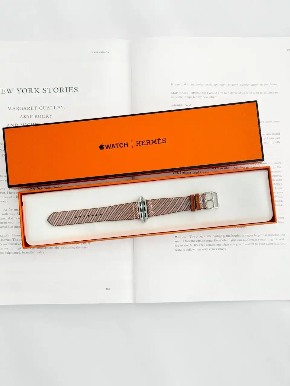 Hermes Hermes Apple Watch Strap Single Tour 42mm Gold Ecru