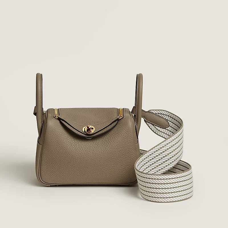 Hermes Mini Lindy Beige Marfa / Marfa / Gris Pale GHW - photo 4