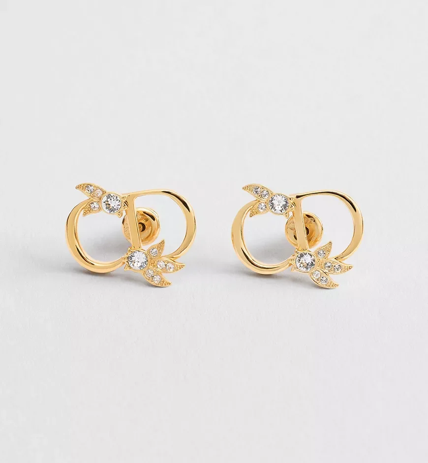 Dior CD Mini Lily Stud Earrings Gold - photo 3
