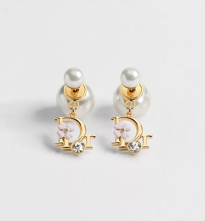 DIOR DIOR Tribales Earrings Blossom  Pearl and Pink