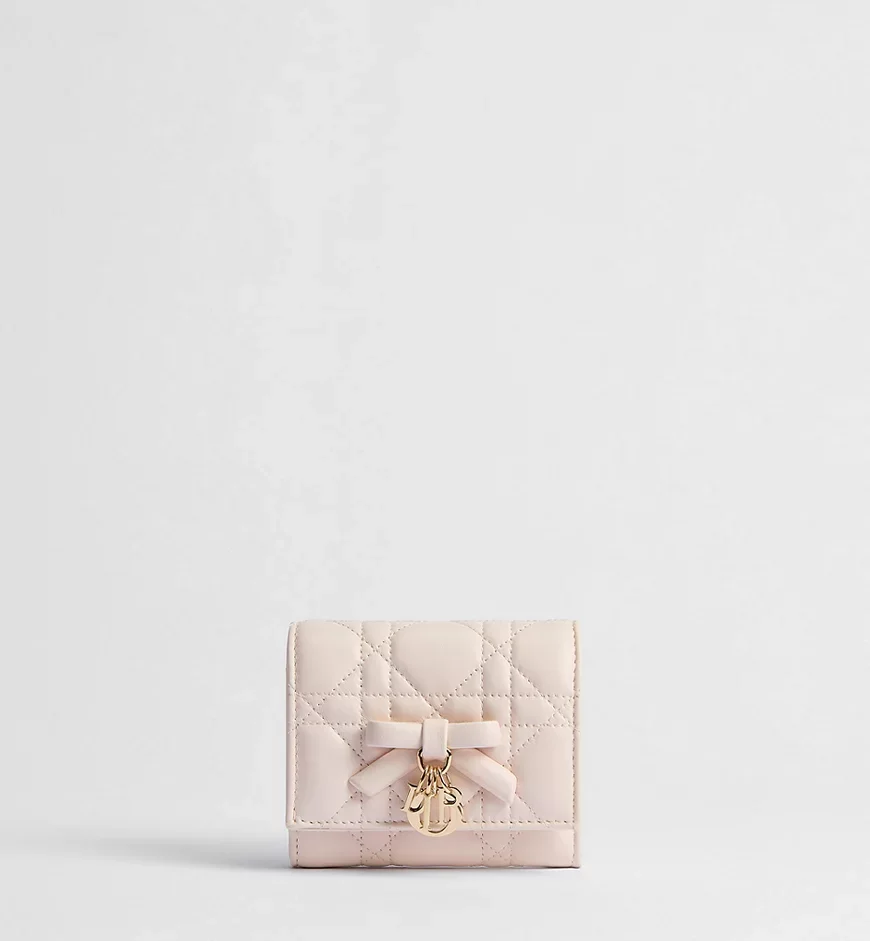 Dior Lady Dior Hibiscus Wallet Ballet Pink Cannage - photo 5