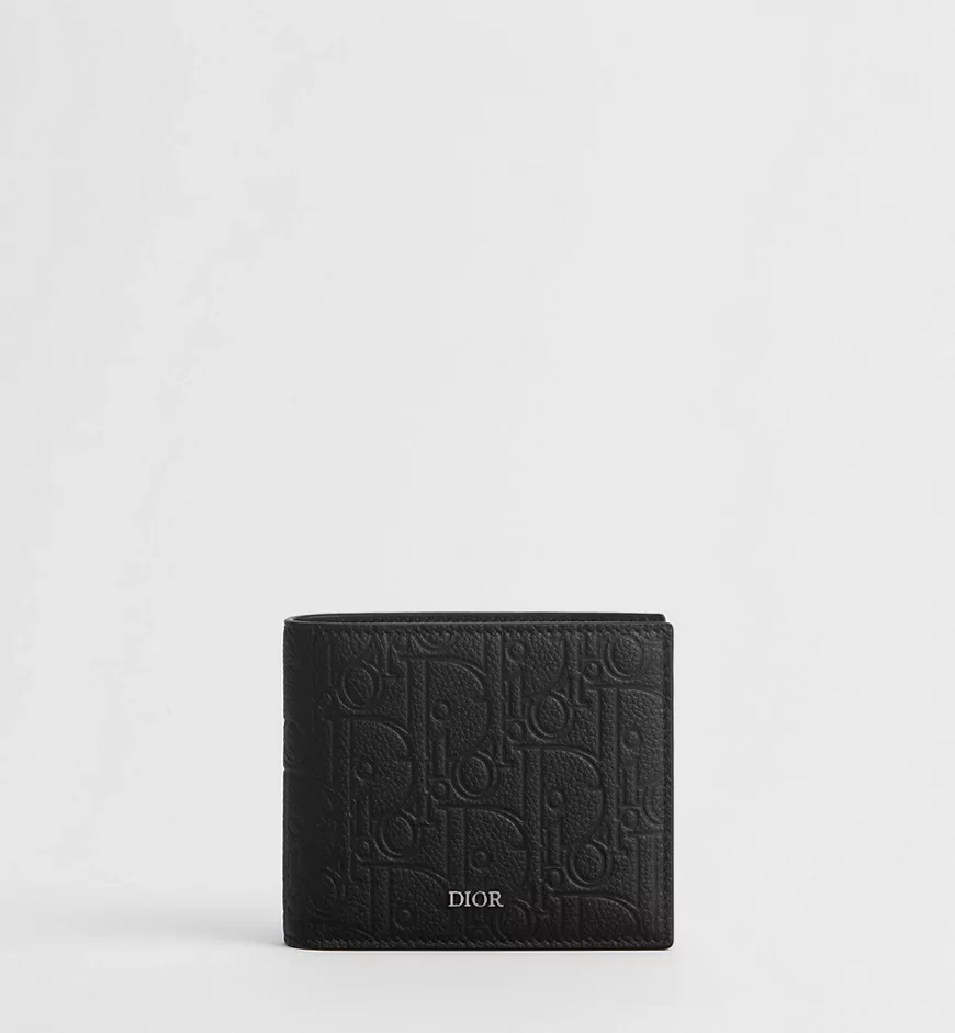 Dior Men Bifold Wallet Black Dior Gravity Leather - photo 4