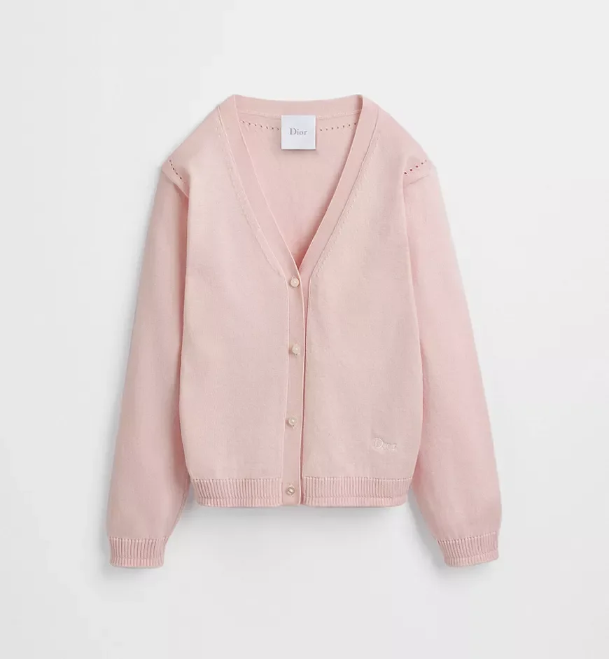 Dior Cardigan Pale Pink Cotton and Cashmere Knit - photo 4