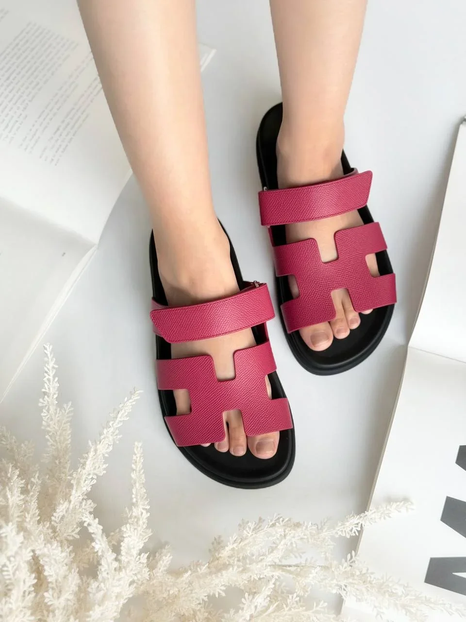 Hermes Hermes Chypre Sandal Epsom Rose Magenta