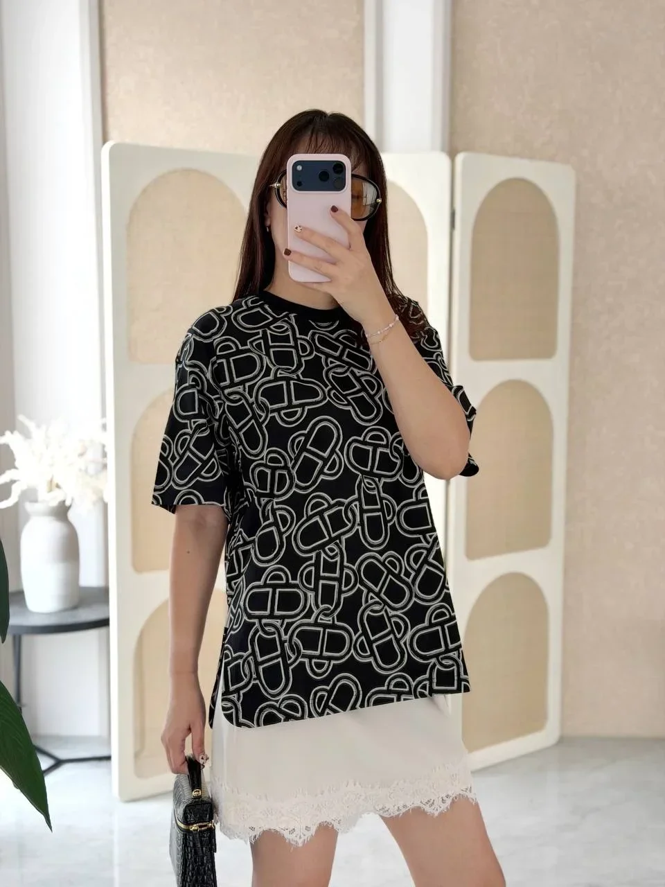 Hermes Maillon Equestre Maxi Tshirt Noir / Black - photo 3
